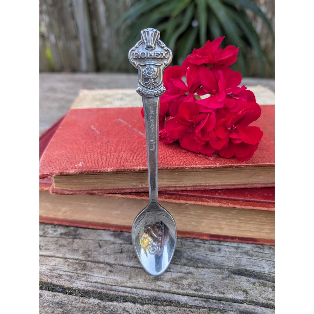 Vintage Rolex Demitasse Spoon, Silver Plated Spoon Bucherer Lucerene